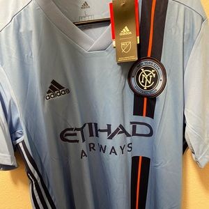 size L new york city fc home soccer jersey! NWT!